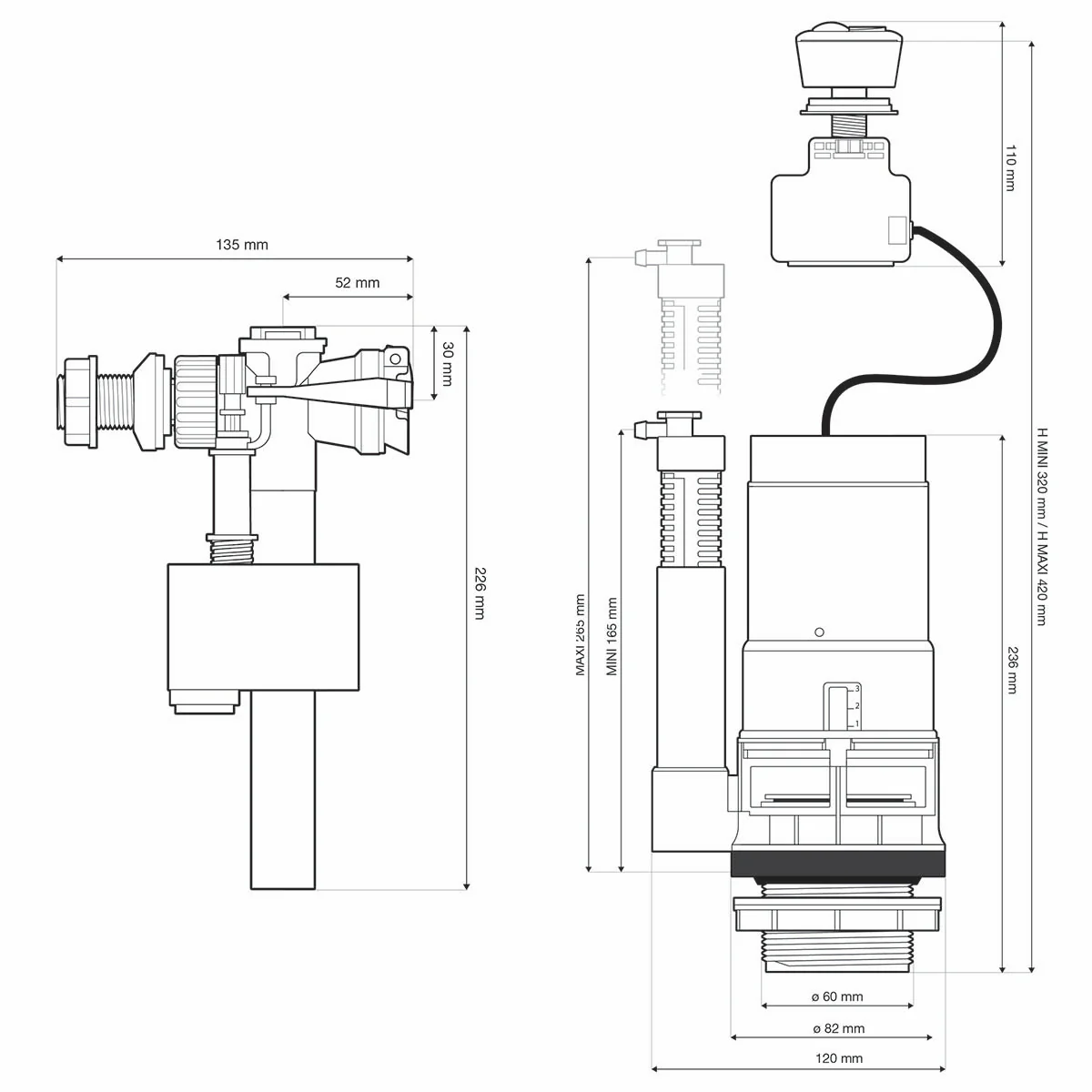 Conjunto WC mecanismo con cable + Grifo alimentación - Image 5
