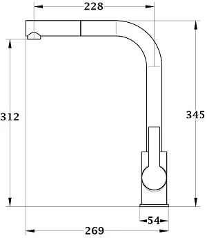 Grifo de cocina alto y caño extraíble GANGE cromado - Image 4