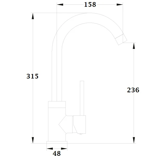 Grifo mezclador alto CORDOBA inox - Image 5