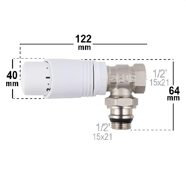 Válvula termostática de radiador escuadra - Image 4